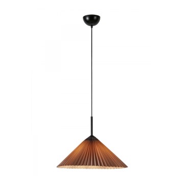 Markslöjd 108709 - Ljuskrona med textilsladd PLISADO 1xE27/40W/230V diameter 50 cm grå
