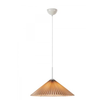 Markslöjd 108710 - Ljuskrona med textilsladd PLISADO 1xE27/40W/230V diameter 50 cm beige