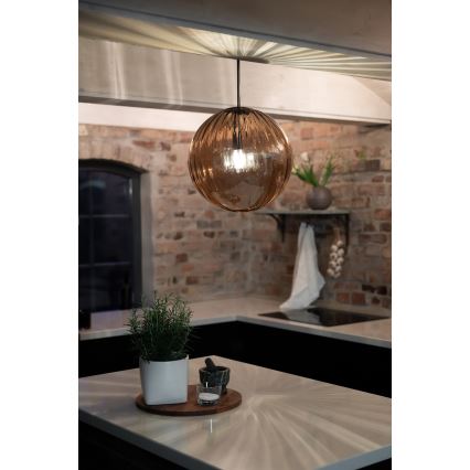 Markslöjd 108763 - Ljuskrona med textilsladd FENGARI 1xE14/40W/230V beige