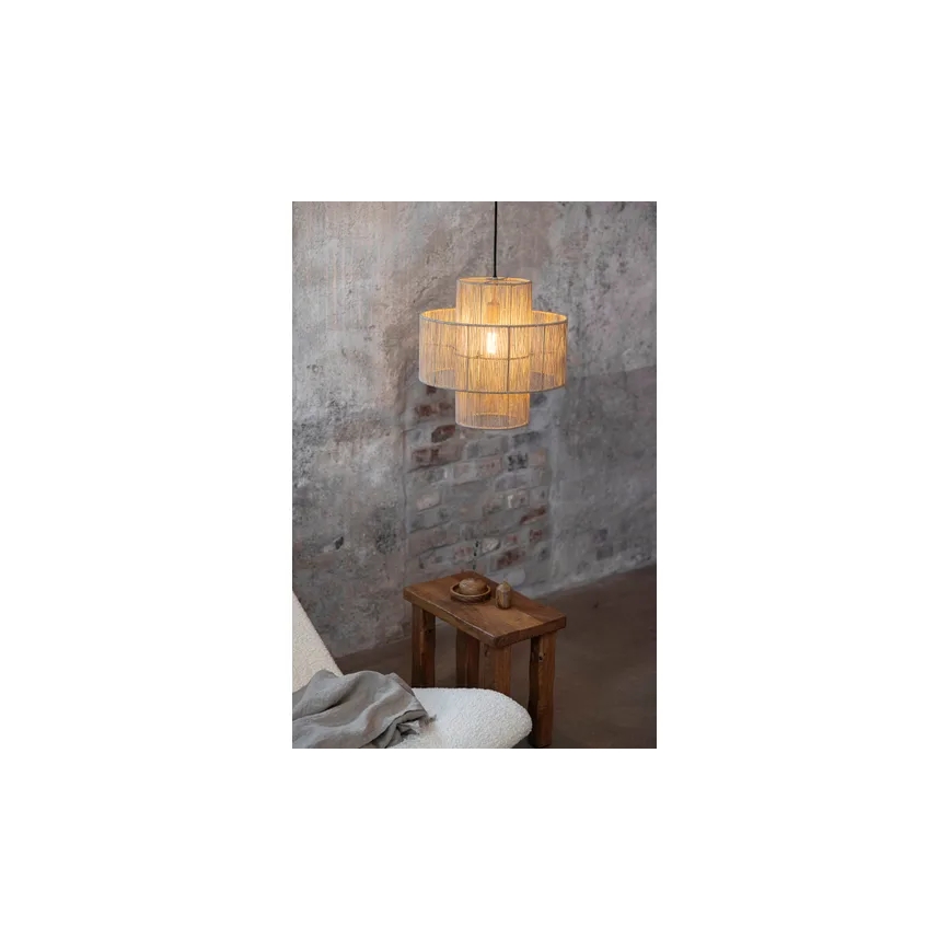 Markslöjd 108767 - Ljuskrona med textilsladd SOGA 1xE27/40W/230V guld