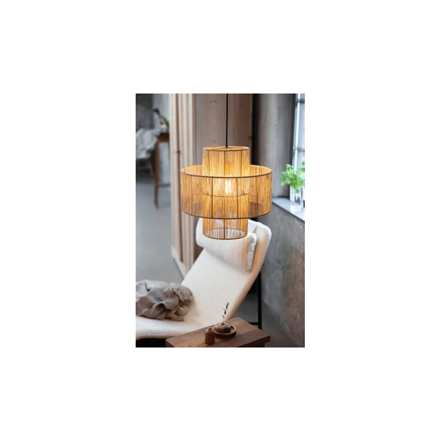 Markslöjd 108767 - Ljuskrona med textilsladd SOGA 1xE27/40W/230V guld