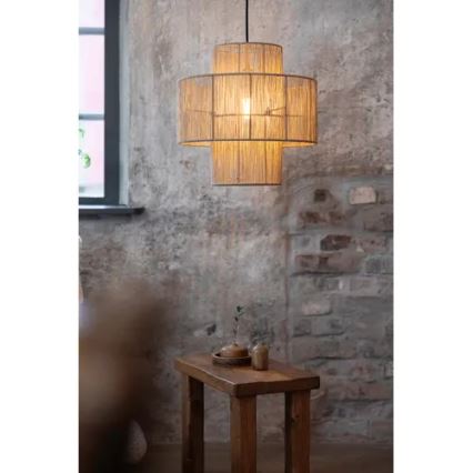 Markslöjd 108767 - Ljuskrona med textilsladd SOGA 1xE27/40W/230V guld