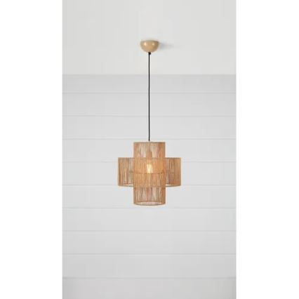 Markslöjd 108767 - Ljuskrona med textilsladd SOGA 1xE27/40W/230V guld