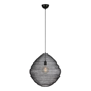 Markslöjd 108772 - Ljuskrona med textilsladd TAZZA 1xE27/40W/230V svart