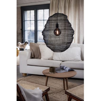 Markslöjd 108772 - Ljuskrona med textilsladd TAZZA 1xE27/40W/230V svart