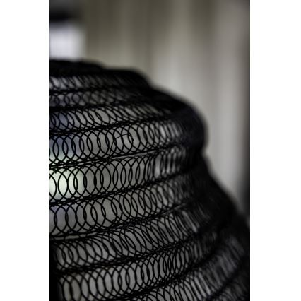 Markslöjd 108772 - Ljuskrona med textilsladd TAZZA 1xE27/40W/230V svart