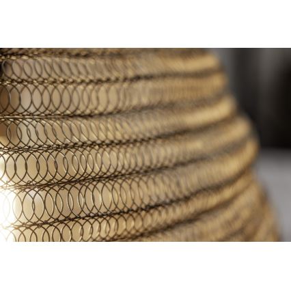 Markslöjd 108773 - Ljuskrona med textilsladd TAZZA 1xE27/40W/230V guld