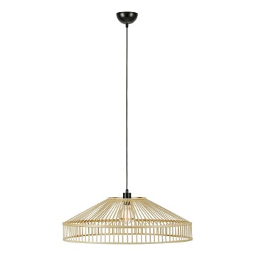Markslöjd 108783 - Ljuskrona med textilsladd TAPA 1xE27/40W/230V beige/Bambu