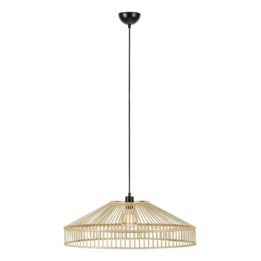 Markslöjd 108783 - Ljuskrona med textilsladd TAPA 1xE27/40W/230V beige/Bambu