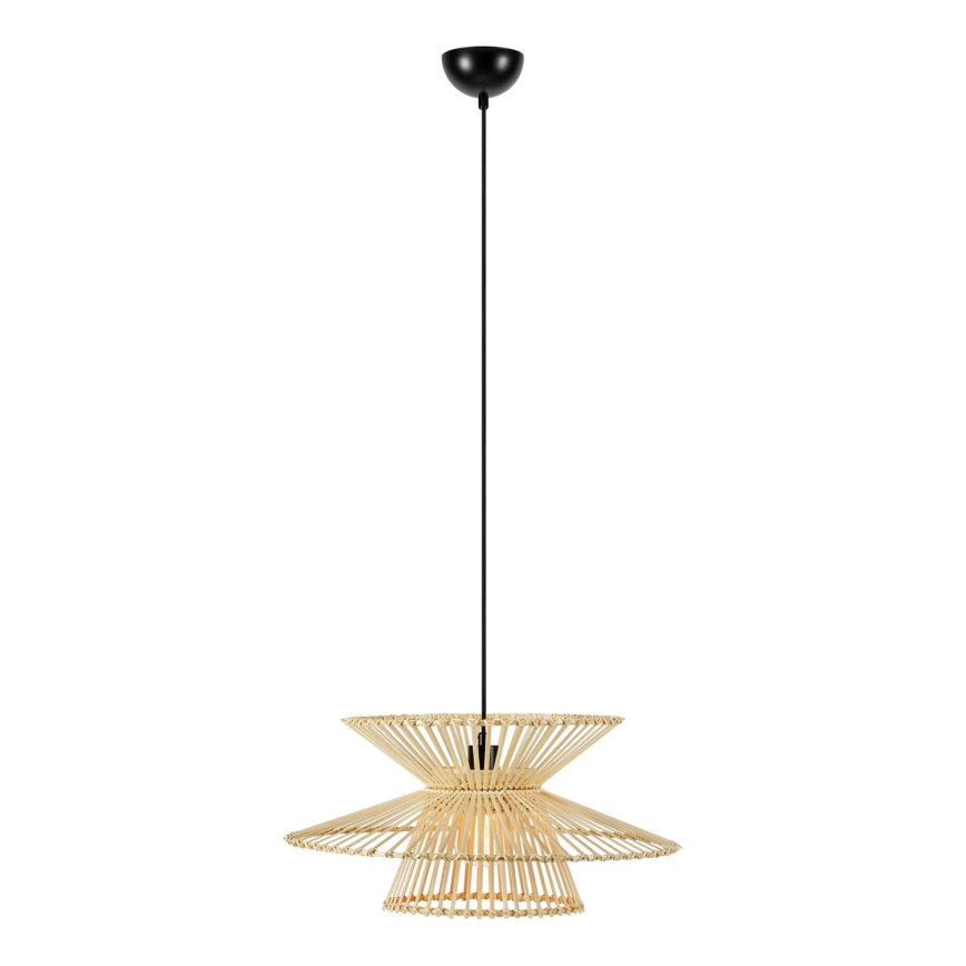 Markslöjd 108785 - Ljuskrona med textilsladd DUPLICI 1xE27/40W/230V beige/Bambu