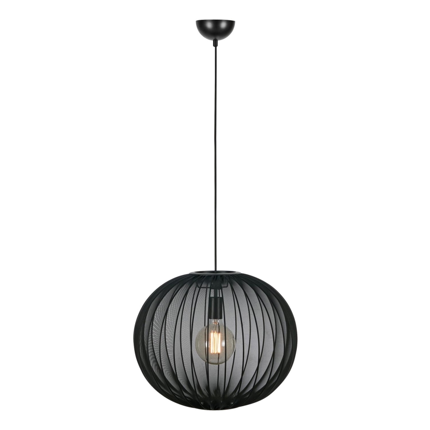 Markslöjd 108791 - Ljuskrona med textilsladd FORENCE 1xE27/40W/230V diameter 50 cm svart