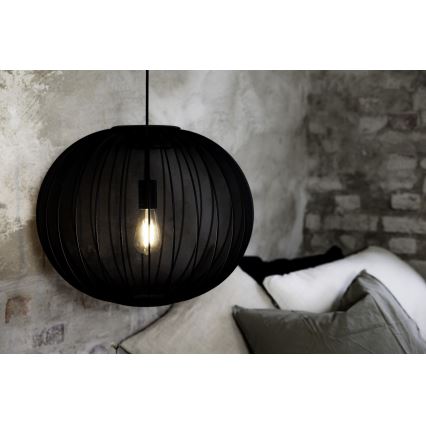 Markslöjd 108791 - Ljuskrona med textilsladd FORENCE 1xE27/40W/230V diameter 50 cm svart
