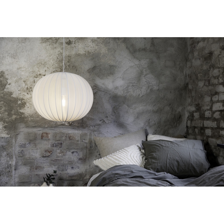 Markslöjd 108792 - Ljuskrona med textilsladd FORENCE 1xE27/40W/230V diameter 50 cm vit