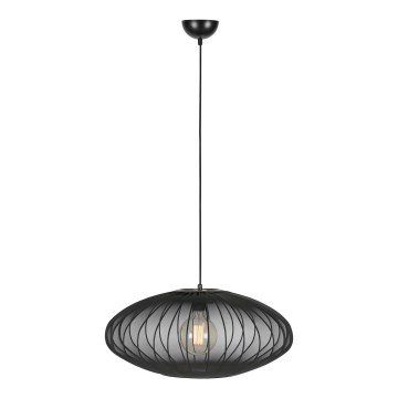Markslöjd 108793 - Ljuskrona med textilsladd FORENCE 1xE27/40W/230V diameter 60 cm svart