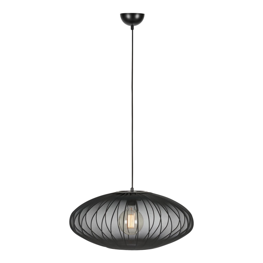 Markslöjd 108793 - Ljuskrona med textilsladd FORENCE 1xE27/40W/230V diameter 60 cm svart