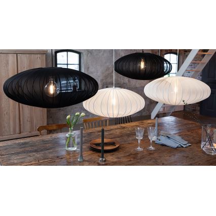 Markslöjd 108794 - Ljuskrona med textilsladd FORENCE 1xE27/40W/230V diameter 60 cm vit