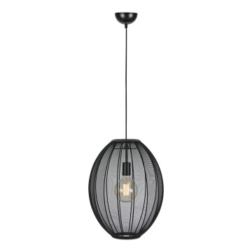 Markslöjd 108795 - Ljuskrona med textilsladd FLORENCE 1xE27/40W/230V svart