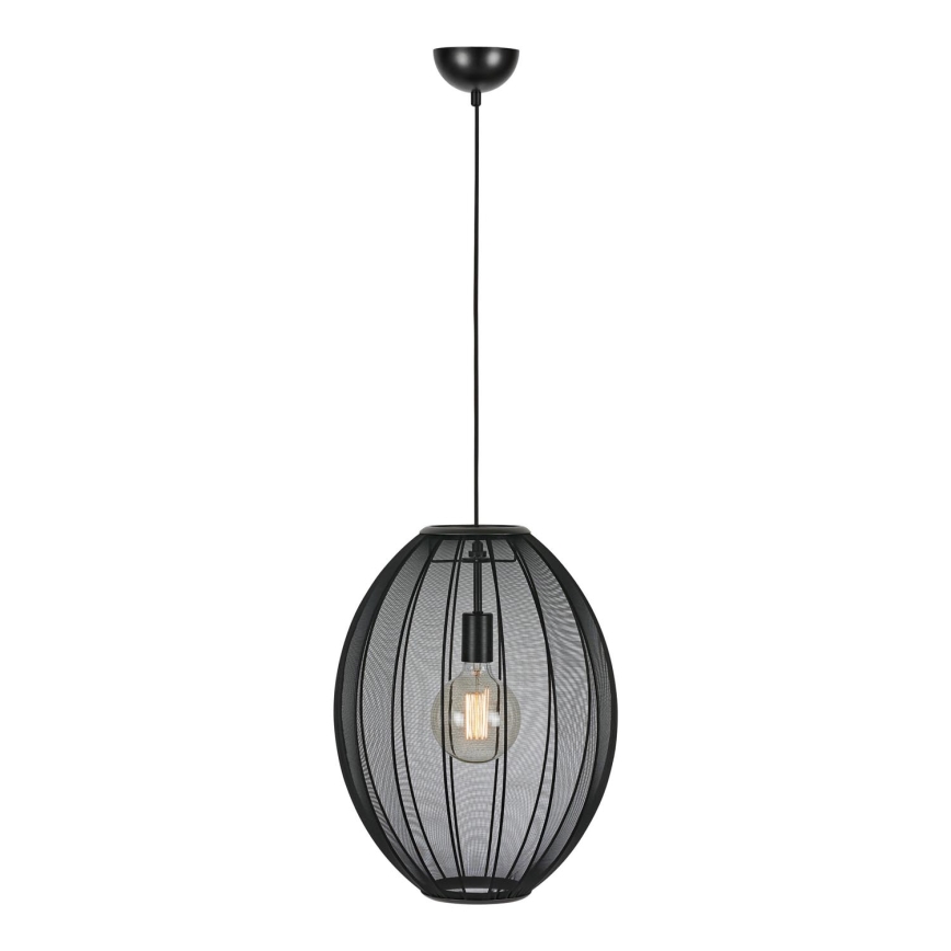 Markslöjd 108795 - Ljuskrona med textilsladd FLORENCE 1xE27/40W/230V svart