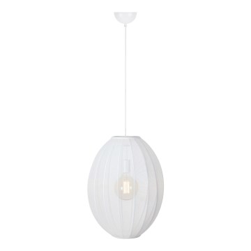 Markslöjd 108796 - Ljuskrona med textilsladd FLORENCE 1xE27/40W/230V vit