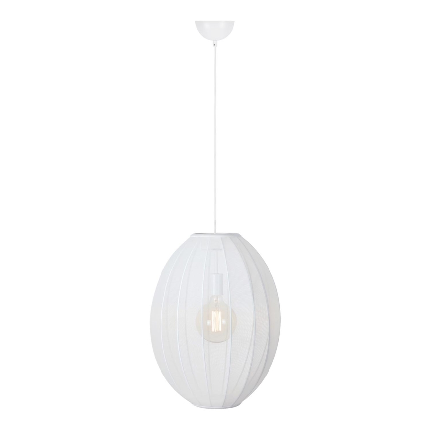 Markslöjd 108796 - Ljuskrona med textilsladd FLORENCE 1xE27/40W/230V vit