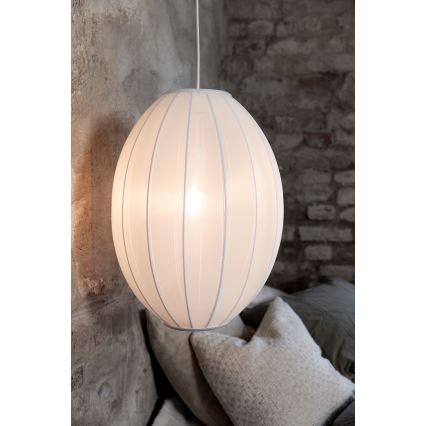 Markslöjd 108796 - Ljuskrona med textilsladd FLORENCE 1xE27/40W/230V vit