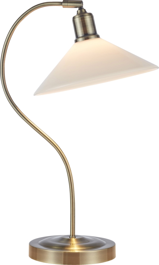 Markslöjd 108863 - Bordslampa VELA 1xE27/40W/230V mässing/vit