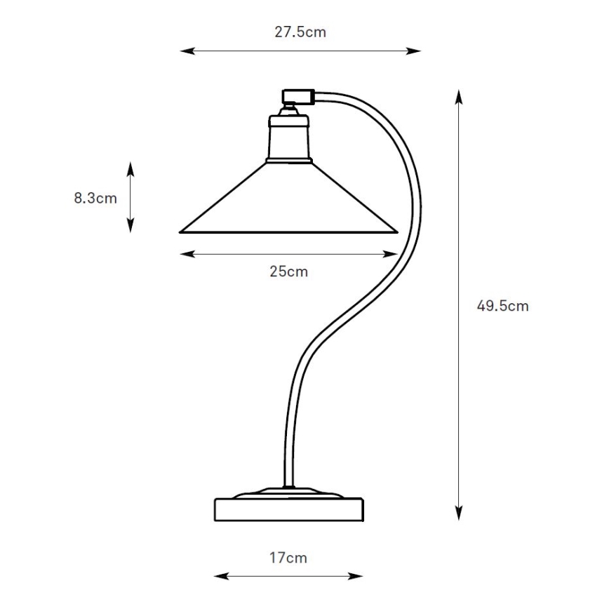 Markslöjd 108863 - Bordslampa VELA 1xE27/40W/230V mässing/vit