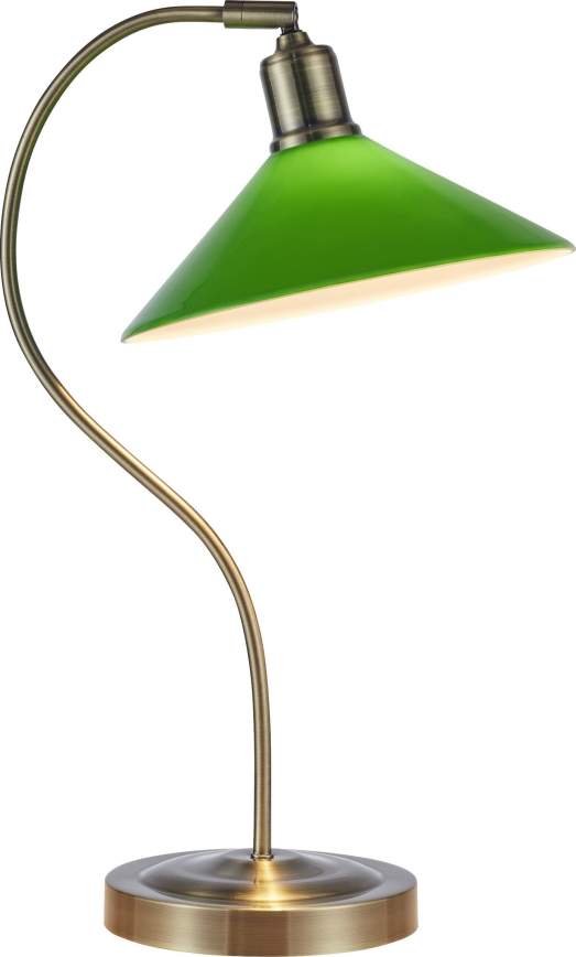 Markslöjd 108864 - Bordslampa VELA 1xE27/40W/230V mässing/grön