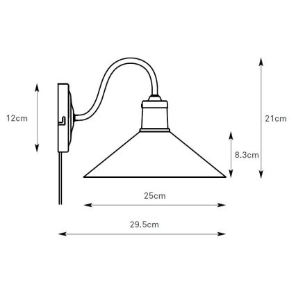 Markslöjd 108865 - Vägglampa VELA 1xE27/40W/230V mässing/vit