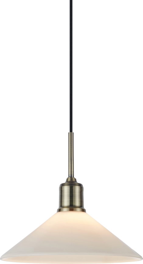 Markslöjd 108867 - Ljuskrona med textilsladd VELA 1xE27/40W/230V mässing/vit