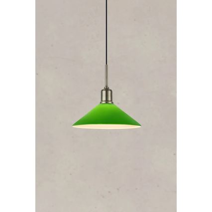 Markslöjd 108868 - Ljuskrona med textilsladd VELA 1xE27/40W/230V mässing/grön