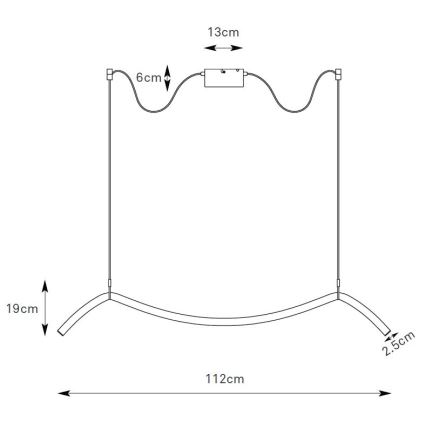 Markslöjd 108873 - Dimmbar LED-pendel på kabel MELT LED/13W/230V svart