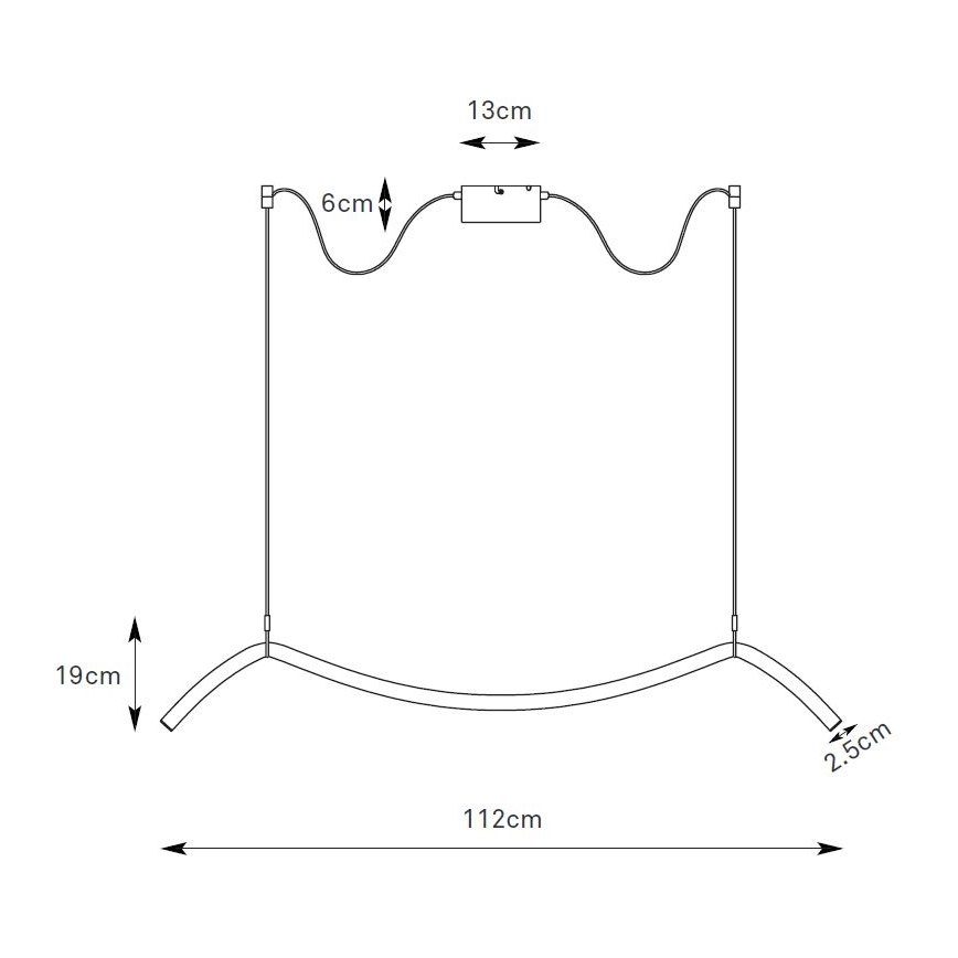 Markslöjd 108873 - Dimmbar LED-pendel på kabel MELT LED/13W/230V svart