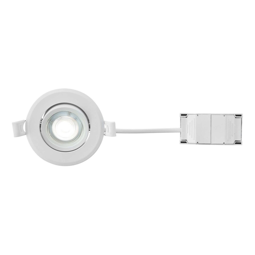Markslöjd 108885 - Dimbart LED infällt badrumsarmatur PLUTO LED/4,9W/230V CRI 90 IP44 vit