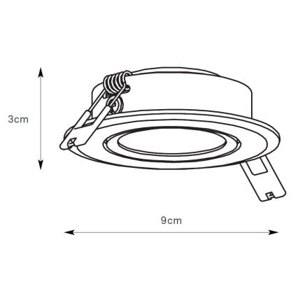 Markslöjd 108885 - Dimbart LED infällt badrumsarmatur PLUTO LED/4,9W/230V CRI 90 IP44 vit