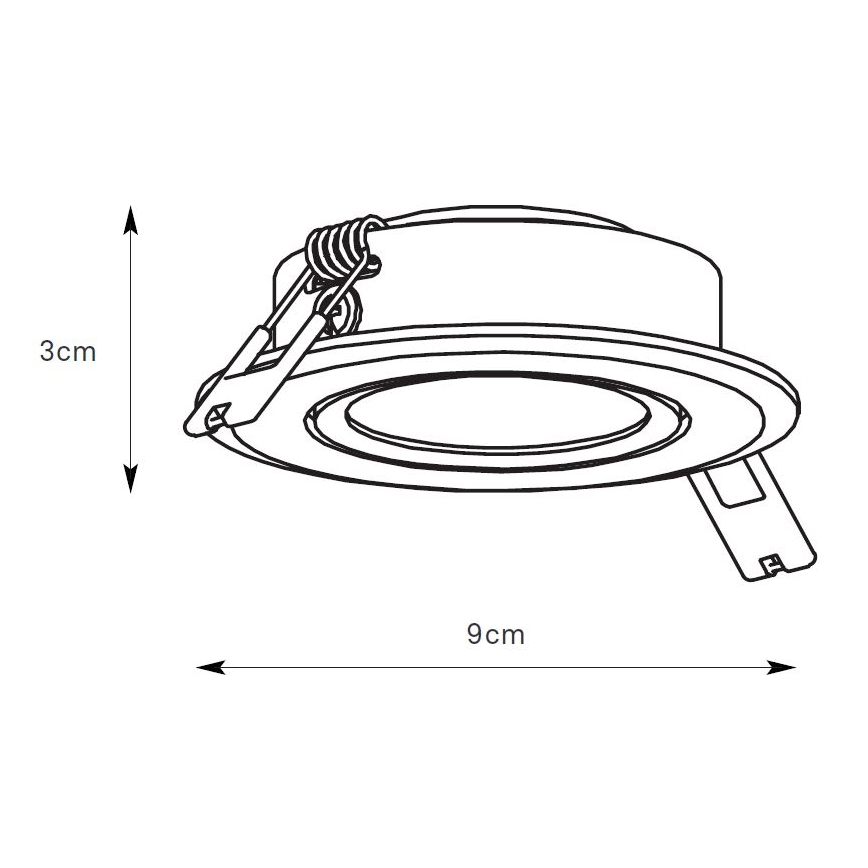Markslöjd 108885 - Dimbart LED infällt badrumsarmatur PLUTO LED/4,9W/230V CRI 90 IP44 vit