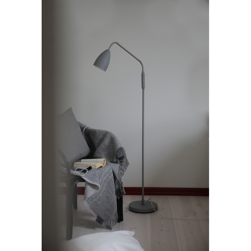 Markslöjd 108888 - LED dimbar golvlampa PATRO LED/4,9W/230V CRI 90 grå