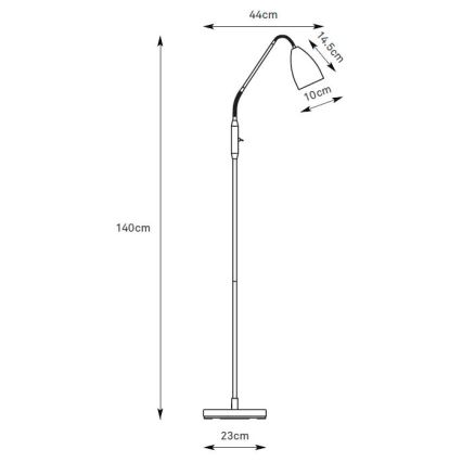 Markslöjd 108888 - LED dimbar golvlampa PATRO LED/4,9W/230V CRI 90 grå
