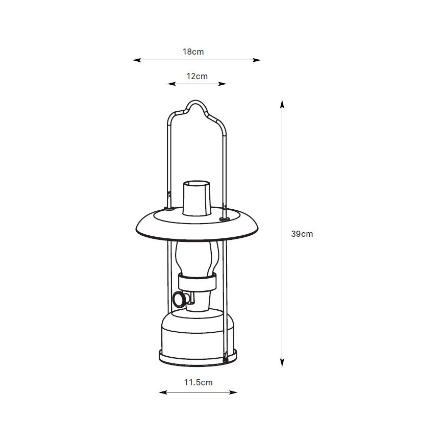 Markslöjd 108894 - LED dimbar uppladdningsbar utomhusbordslampa FANOS LED/2,5W/3,7V 4000 mAh IP44 mässing