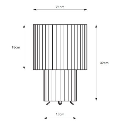 Markslöjd 108895 - Bordslampa CATIS 1xE27/60W/230V 32 cm vit
