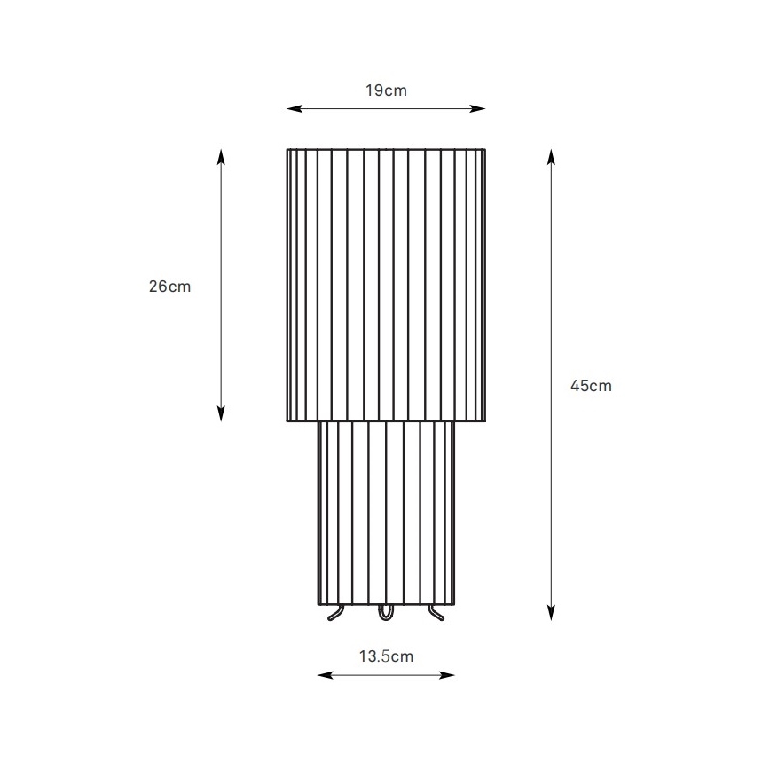 Markslöjd 108898 - Bordslampa CATIS 1xE27/60W/230V 45 cm grå