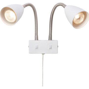 Markslöjd 108900 - Väggspot CIRO 2xGU10/7W/230V vit