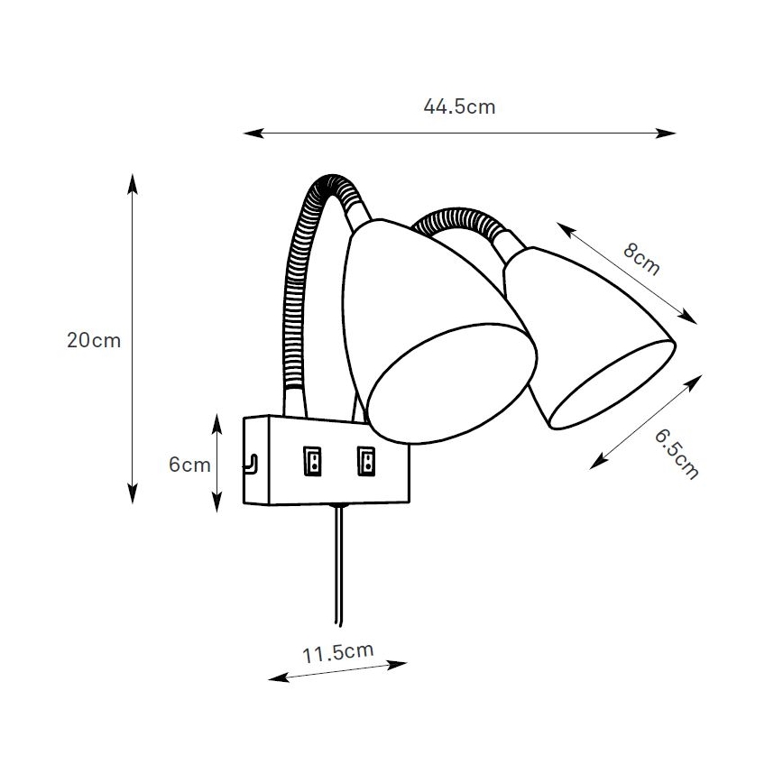 Markslöjd 108900 - Väggspot CIRO 2xGU10/7W/230V vit