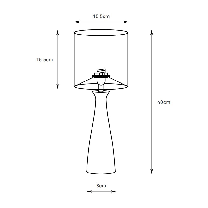 Markslöjd 108904 - Bordslampa BIRILLO 1xE14/60W/230V vit