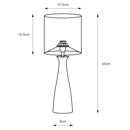Markslöjd 108906 - Bordslampa BIRILLO 1xE14/60W/230V krämfärgad