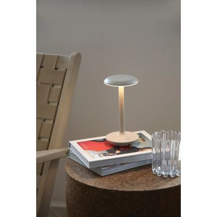 Markslöjd 108917 - LED Ljusreglerad utomhus uppladdningsbar bordslampa PETIT LED/2W/1800 mAh 2200/2700/3000K IP44 grå