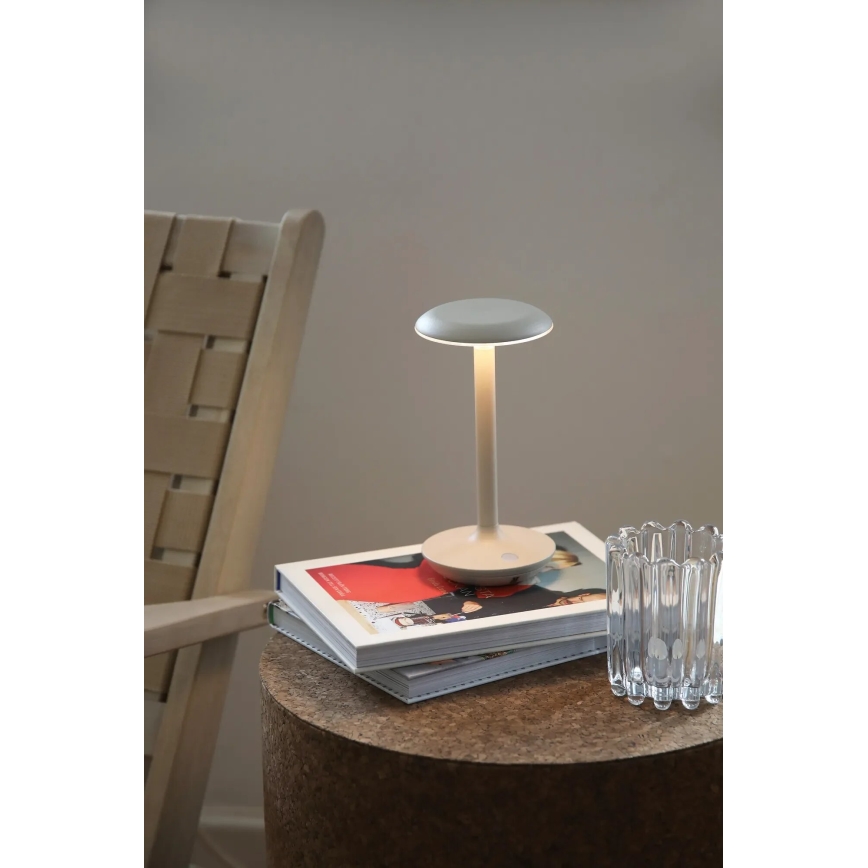 Markslöjd 108917 - LED Ljusreglerad utomhus uppladdningsbar bordslampa PETIT LED/2W/1800 mAh 2200/2700/3000K IP44 grå