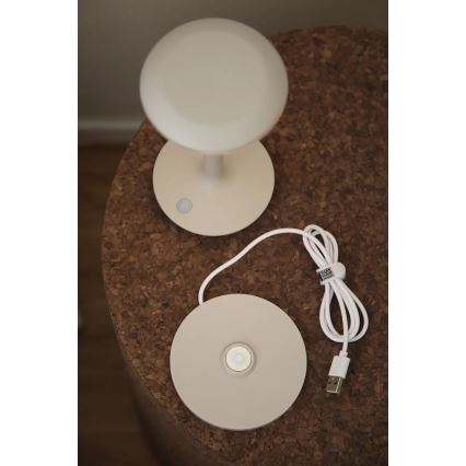 Markslöjd 108917 - LED Ljusreglerad utomhus uppladdningsbar bordslampa PETIT LED/2W/1800 mAh 2200/2700/3000K IP44 grå