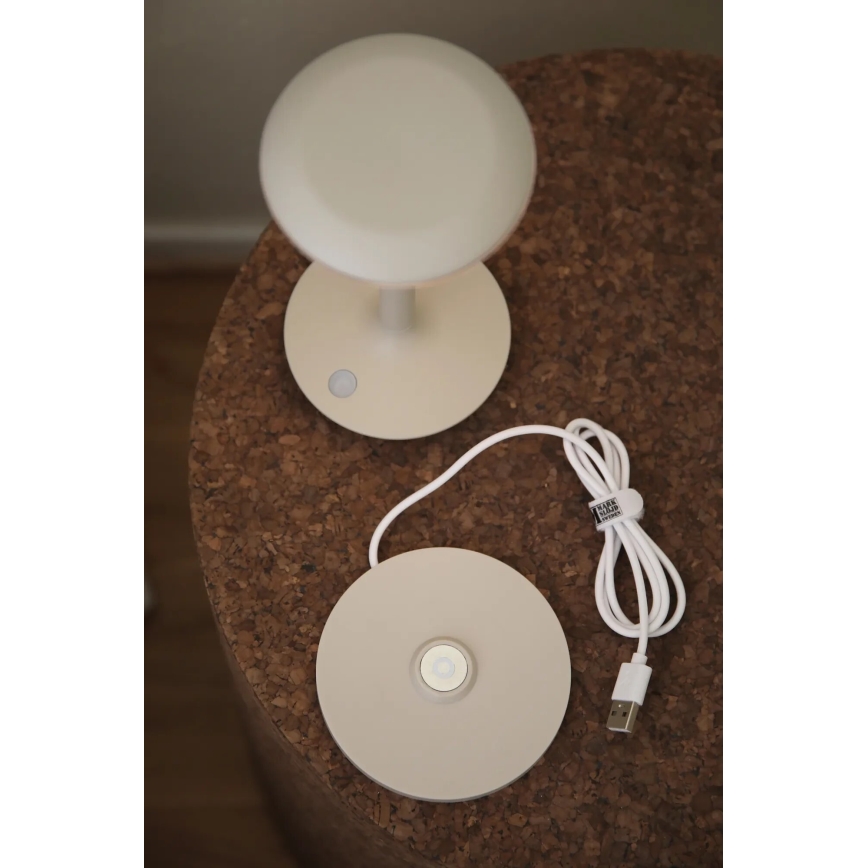 Markslöjd 108917 - LED Ljusreglerad utomhus uppladdningsbar bordslampa PETIT LED/2W/1800 mAh 2200/2700/3000K IP44 grå