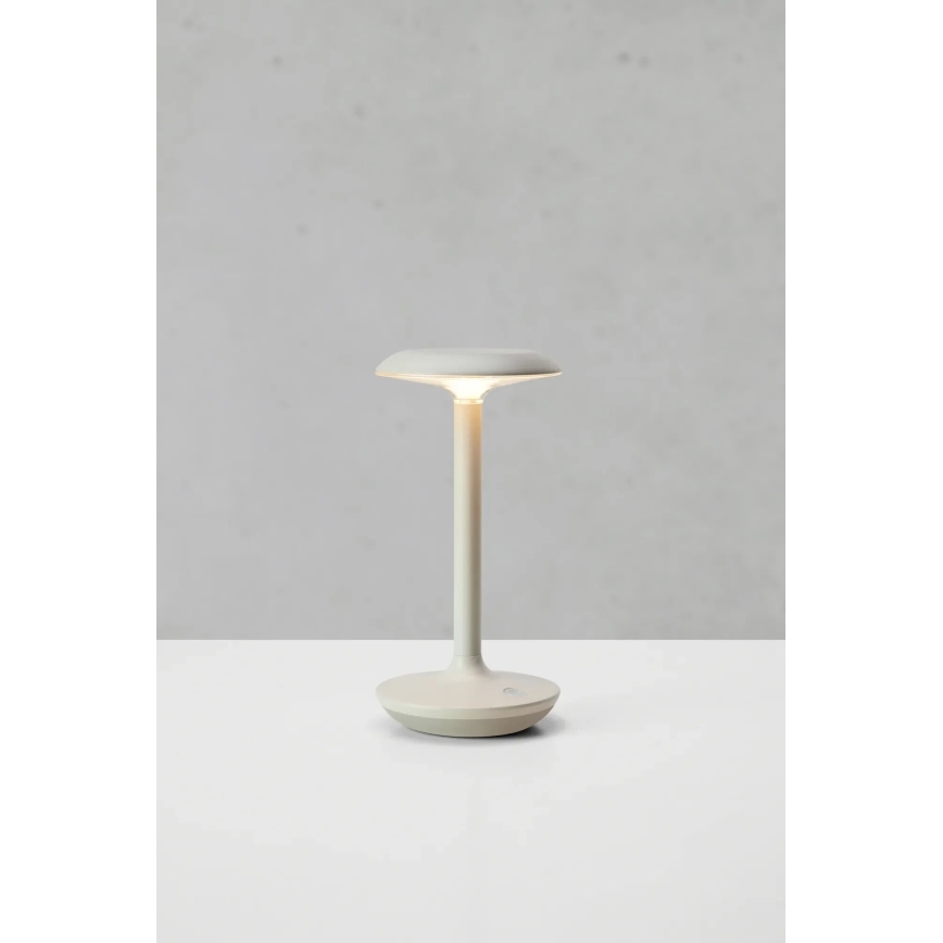 Markslöjd 108917 - LED Ljusreglerad utomhus uppladdningsbar bordslampa PETIT LED/2W/1800 mAh 2200/2700/3000K IP44 grå